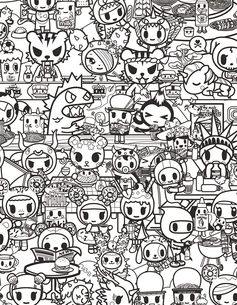 tokidoki Coloring Party by Sterling Publishing 3