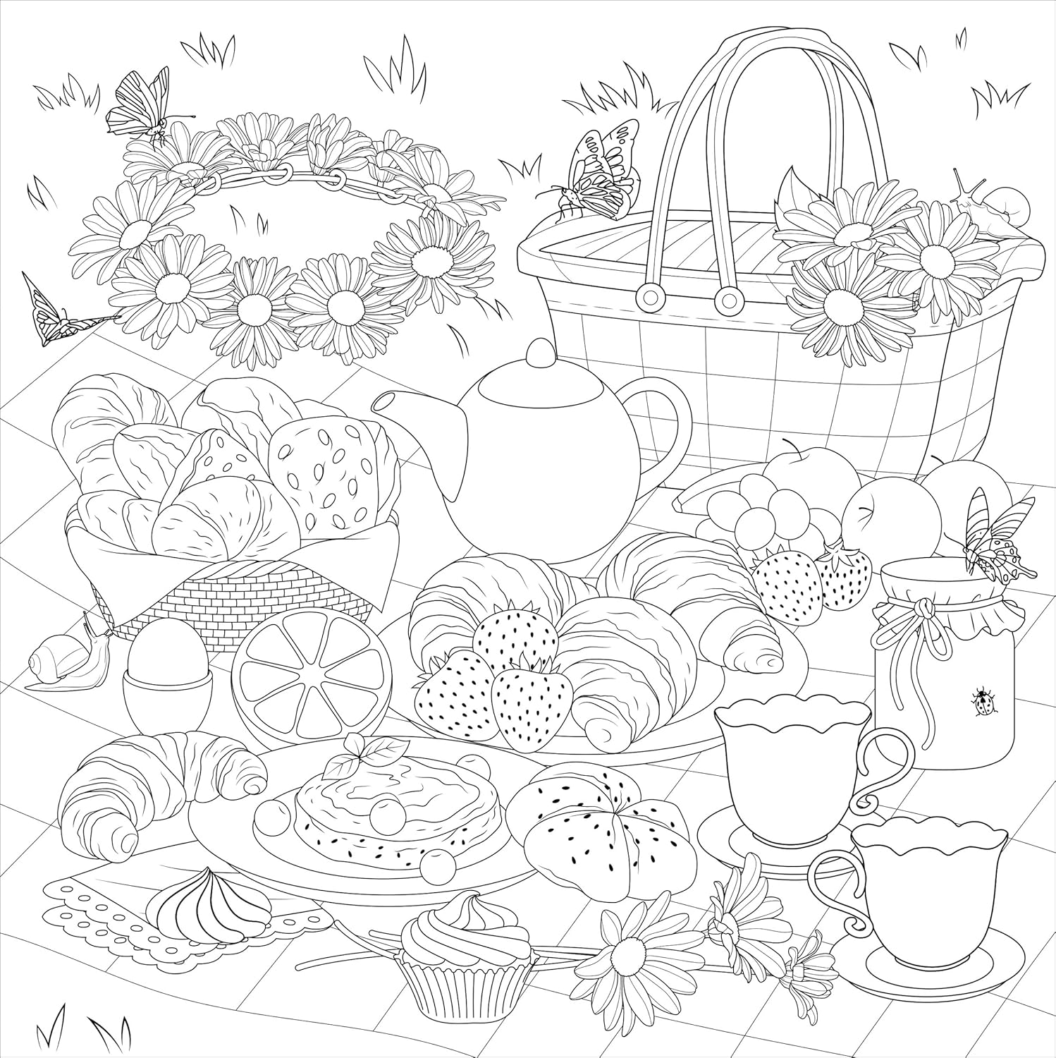 Cottagecore Adult Coloring Book by Peter Pauper Press