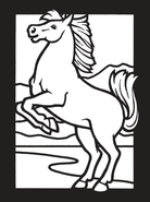 Horses Stained Glass Coloring Book by Dover Publications