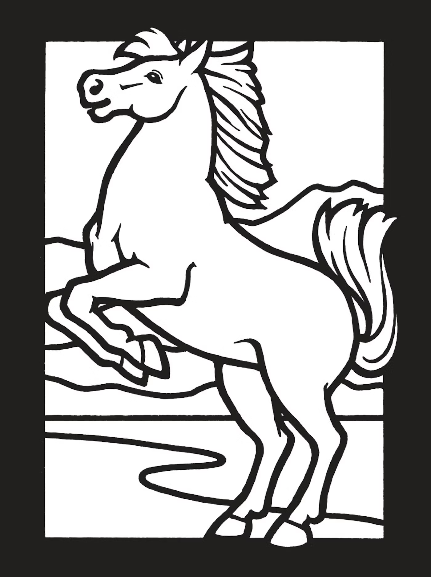 Horses Stained Glass Coloring Book by Dover Publications