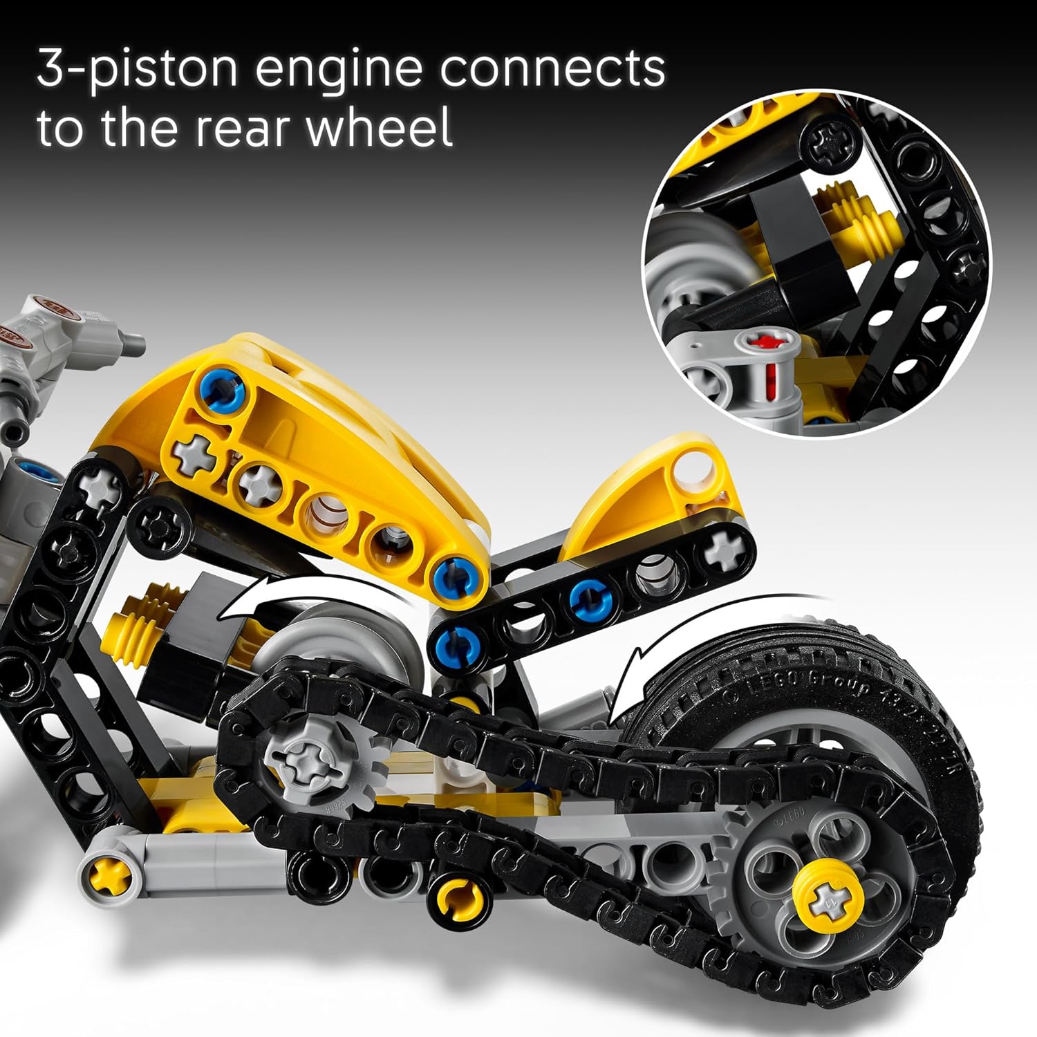 Technic Yellow Motorcycle by Lego
