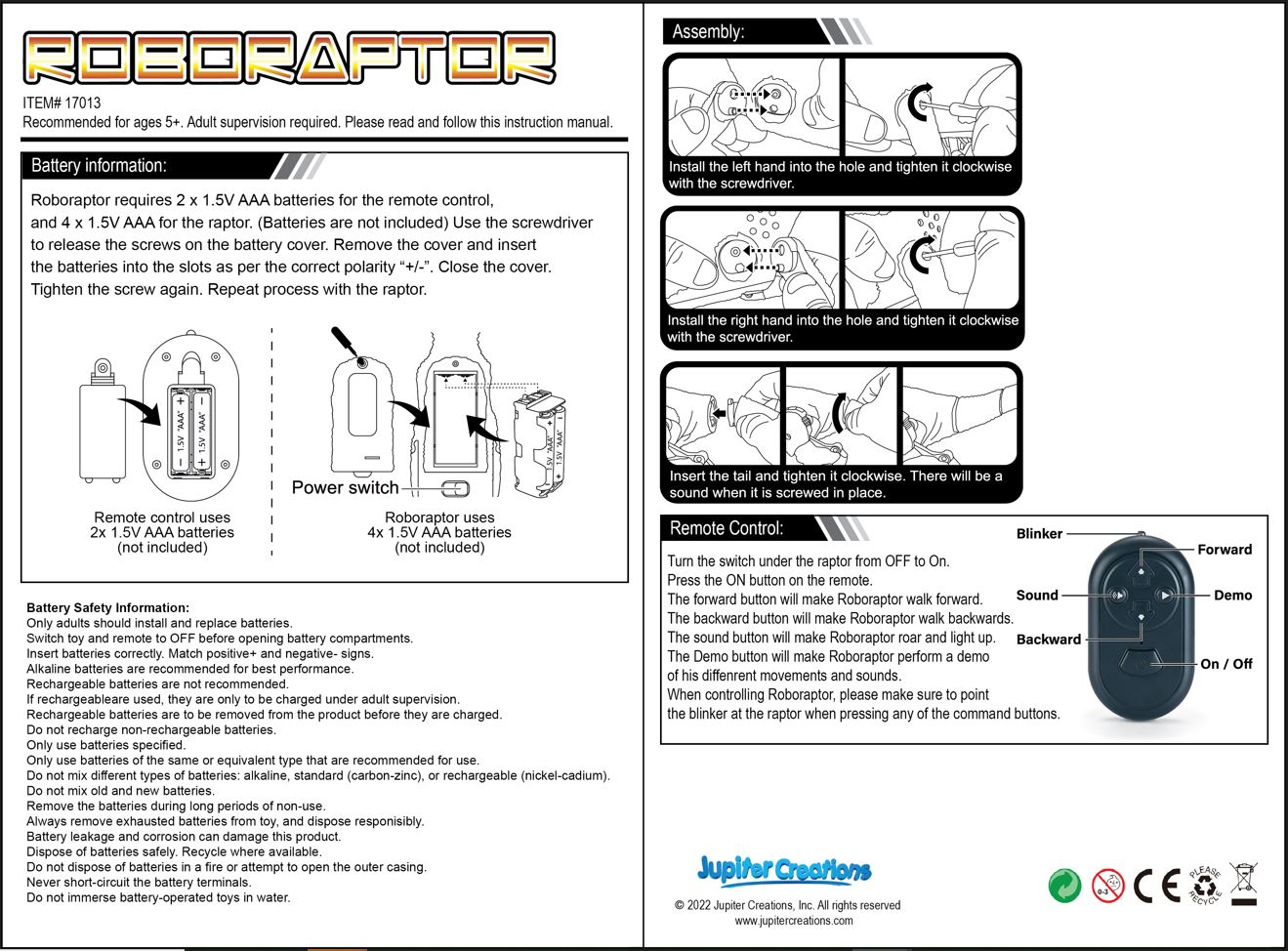 RoboRaptor RC by Jupiter Creations