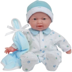 La Baby 11 Baby Doll Caucasian in Blue by JC Toys
