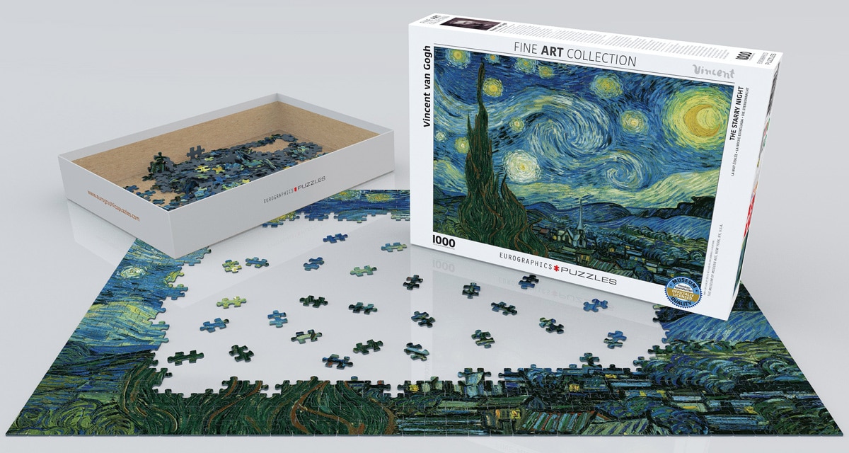 Starry Night by Vincent van Gogh 1000pc Puzzle - A2Z Science
