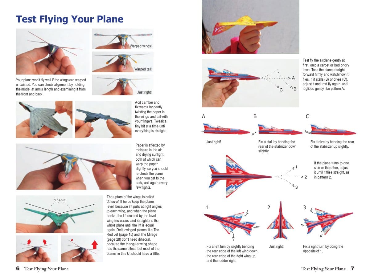 Super Paper Flyers Book Kit VTG Create Design Paper Airplane